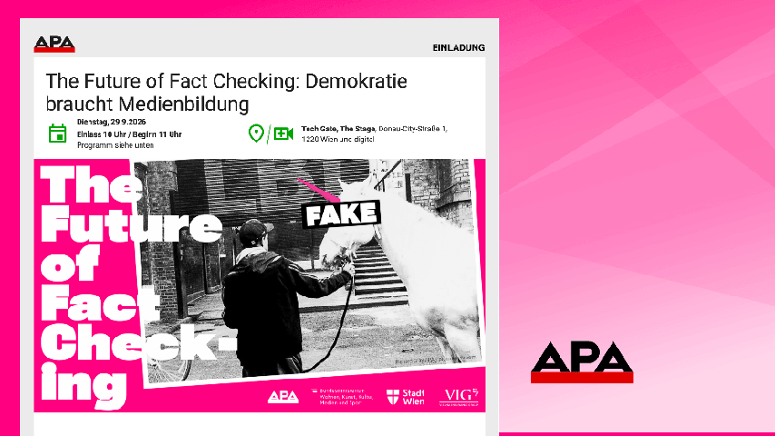 Referenz mit Darstellung einer APA Event-Website