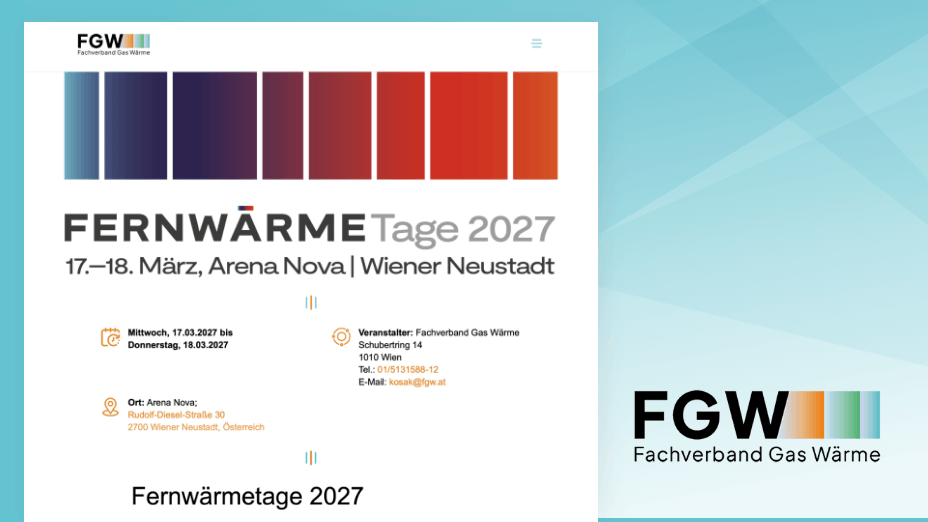 Referenz mit Darstellung einer Fachverband Gas Wärme Event-Website